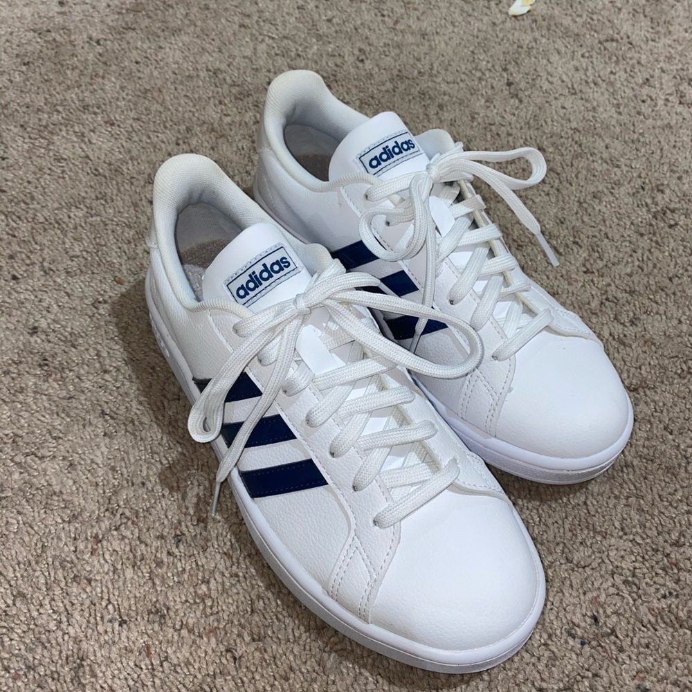Never worn white adidas